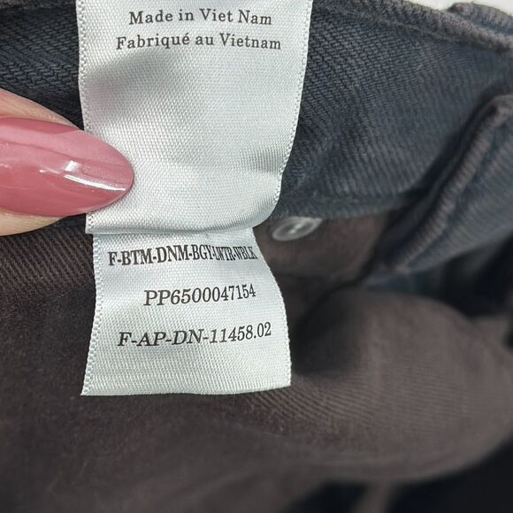 NWT Everlane Black Ink Wash Wide Leg Flared The Baggy Jeans 28 - Picture 13 of 15